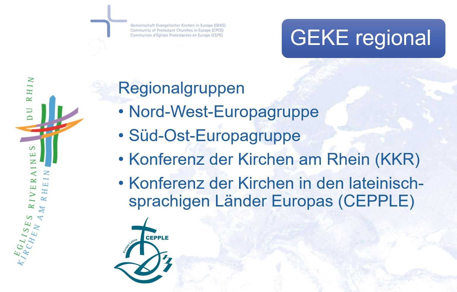 Regionalgruppen Treffen der Leitungen/Regional groups meeting of
