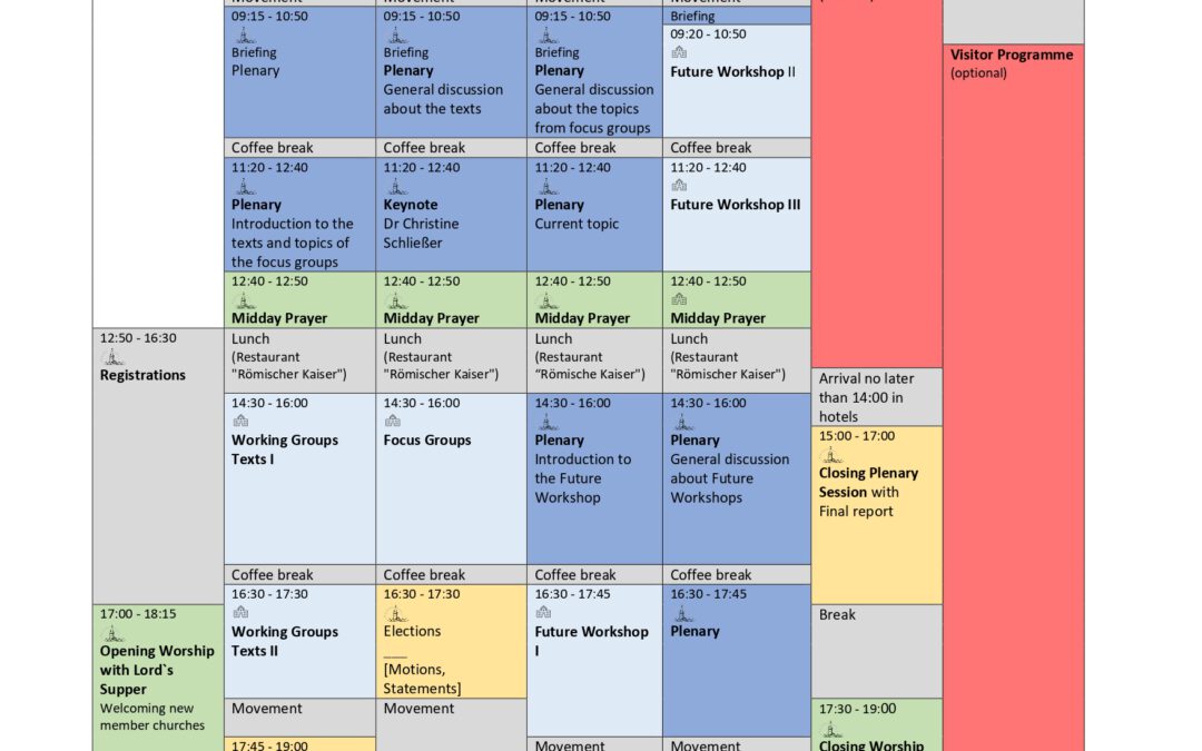 The *Preliminary* 2024 General Assembly Program is Here!/Das *vorläufige* Programm der Vollversammlung 2024 ist Hier!