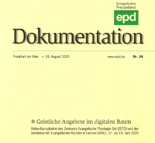 epd-Dokumentation „Geistliche Angebote im digitalen Raum“